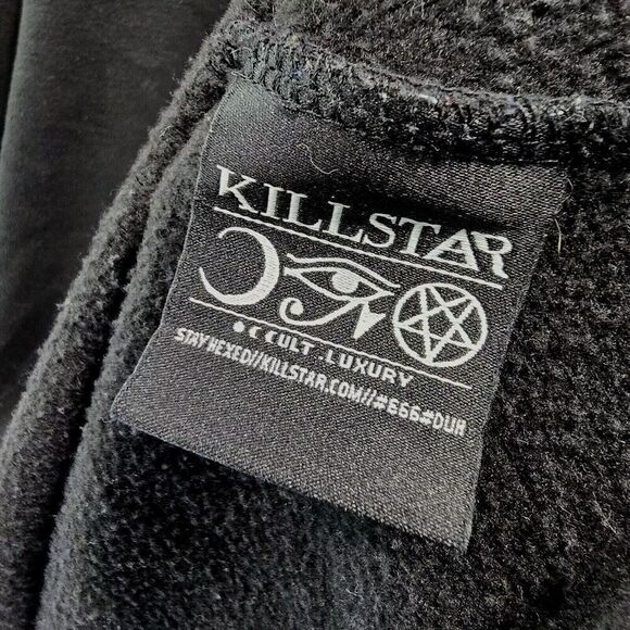 Killstar Hoodie Womens Small Black Draco Cowl Pullover Sweatshirt Oversized - Picture 10 of 13